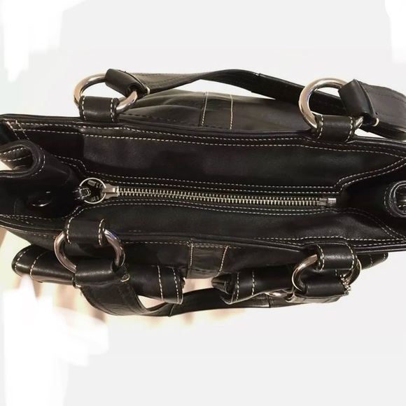 COACH Soho Vintage Doctor's Bag Double Pocket Satchel Style #F08A09, black - Picture 4 of 6